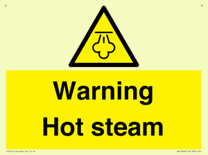 Warning Hot steam